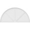 Ekena Millwork Half Round 3 Spoke Architectural Grade PVC Pediment, 84"W x 42"H x 2"P PEDPS084X420HRO03 - alternate 5
